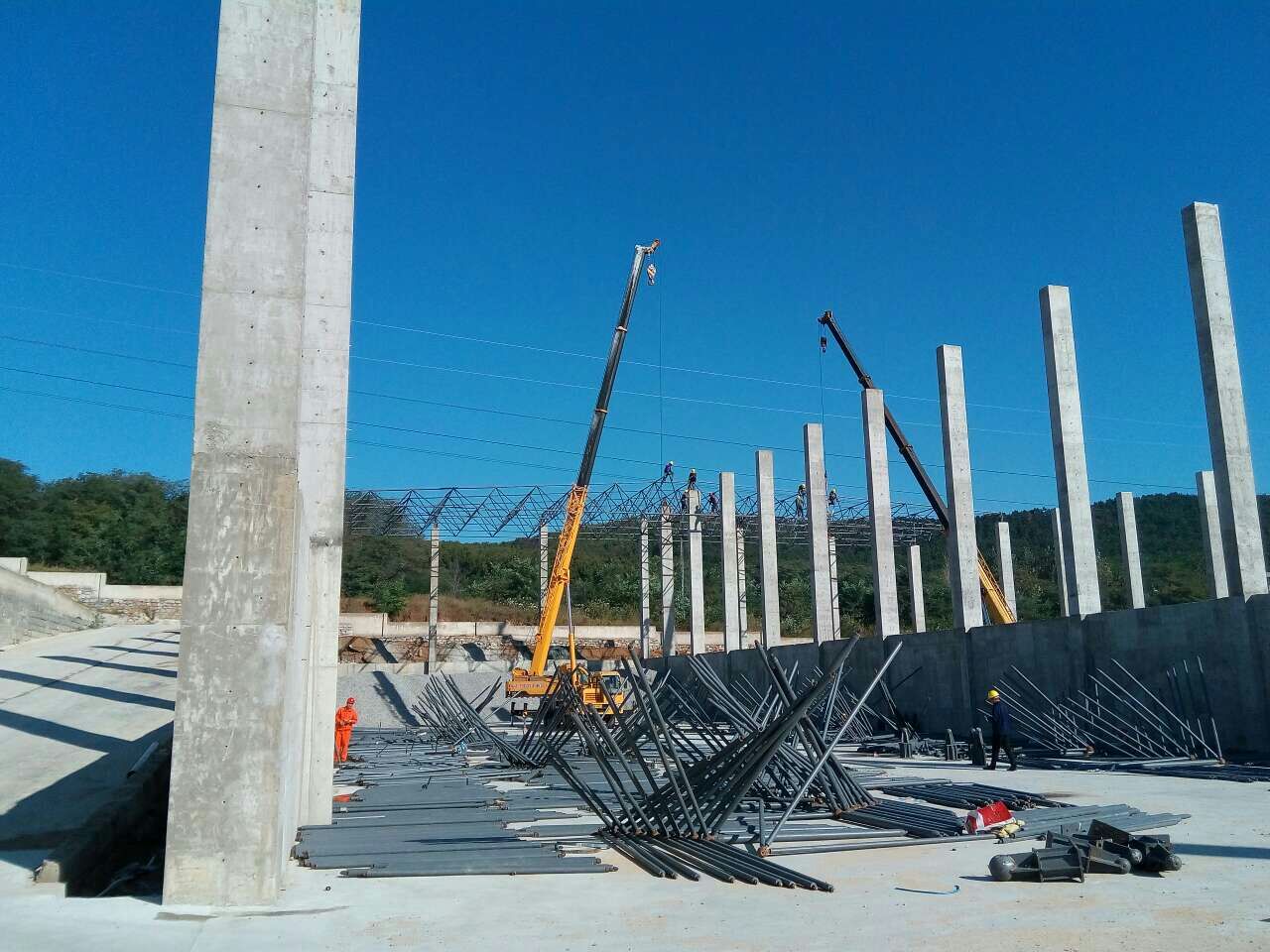 定州搅拌站网架